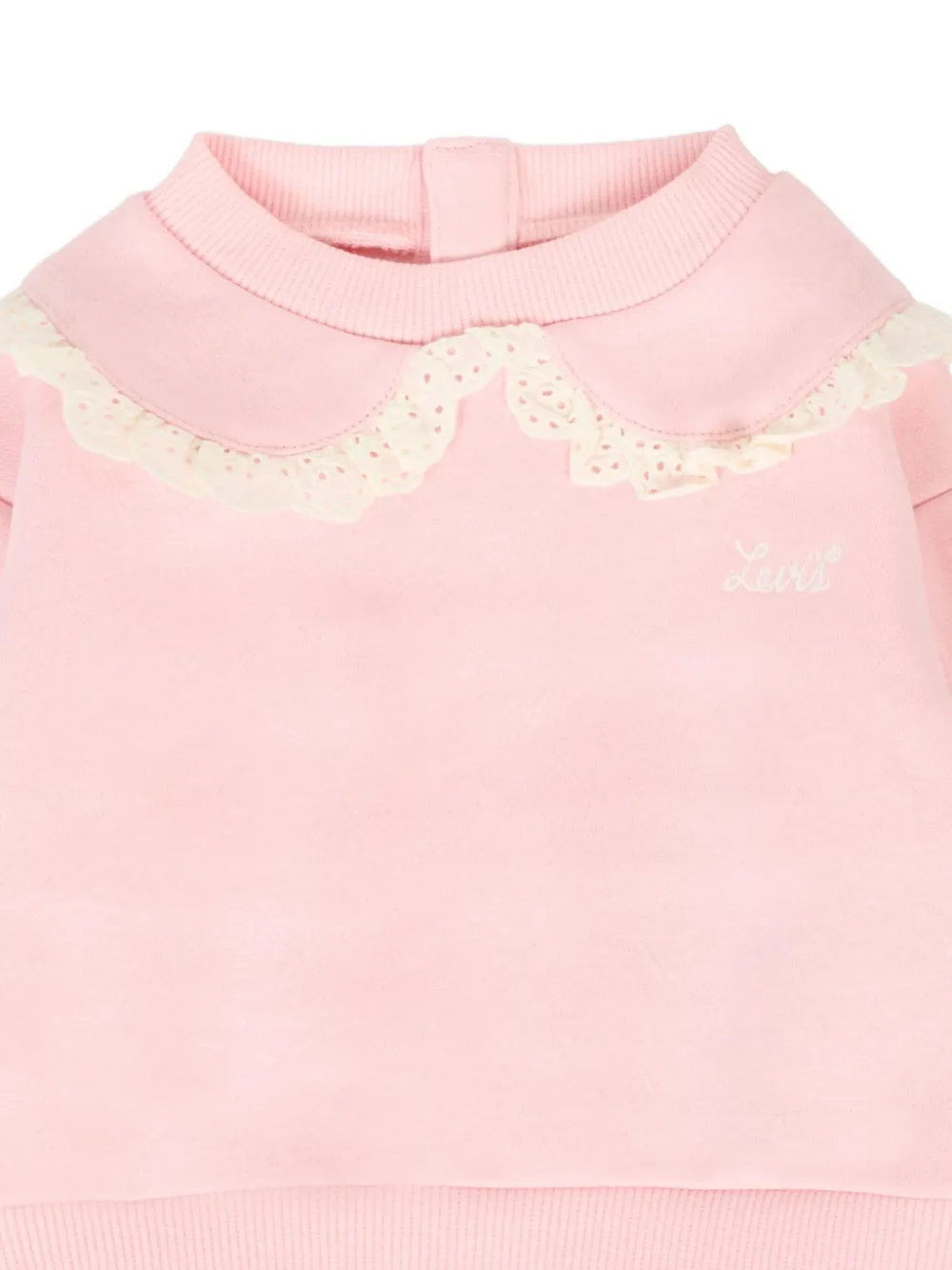 Levi's Kids lace-trimmed collar sweatshirt Roze