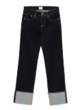 alice + olivia cuffed-hems cropped jeans - Blue