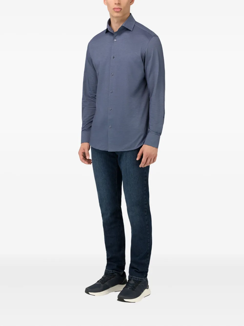 Boggi Milano long-sleeve shirt - Blauw