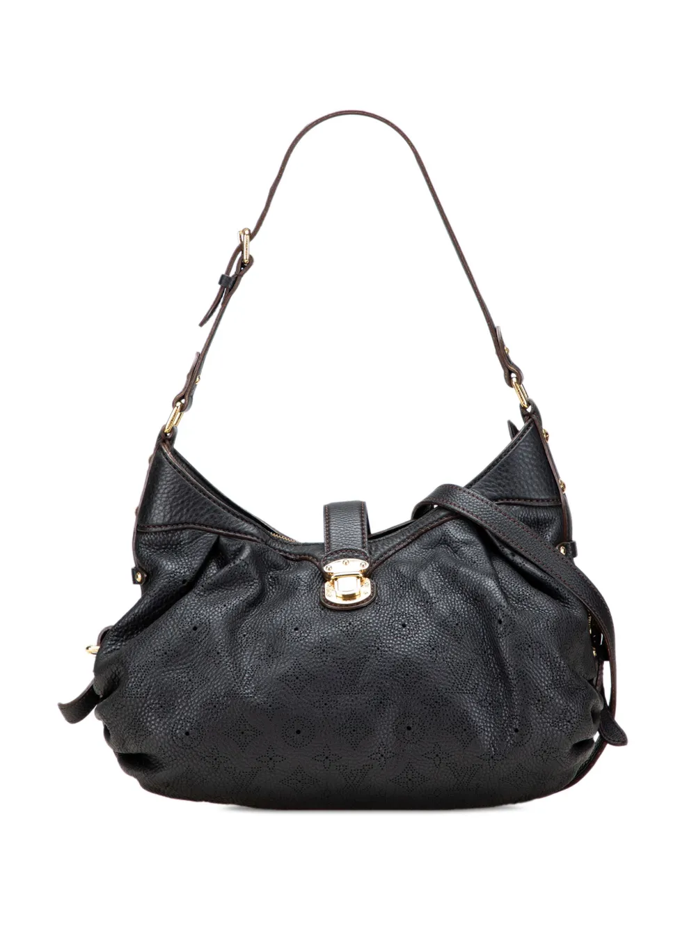 Louis Vuitton Pre-Owned 2008 モノグラム マヒナ ショルダーバッグ XS - ブラック Louis Vuitton Pre-Owned 2008 モノグラム マヒナ ショルダーバッグ XS - ブラック
