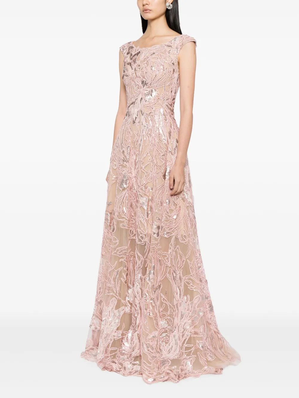 Saiid Kobeisy Embroidered Gown In Pink
