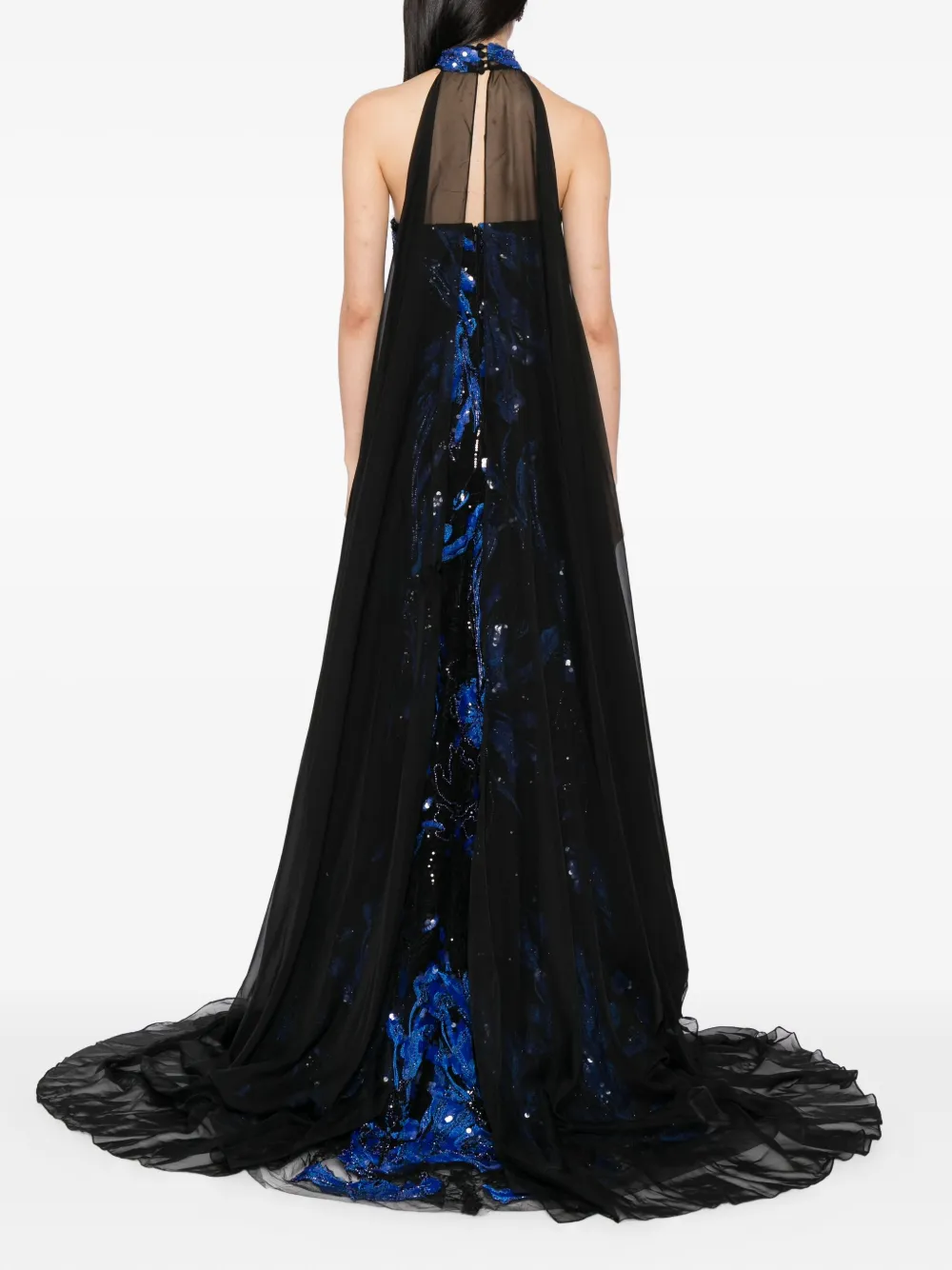 Saiid Kobeisy Strapless midi-jurk Blauw