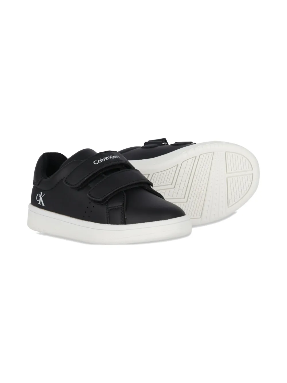 Calvin Klein Logo-print Sneakers In Black