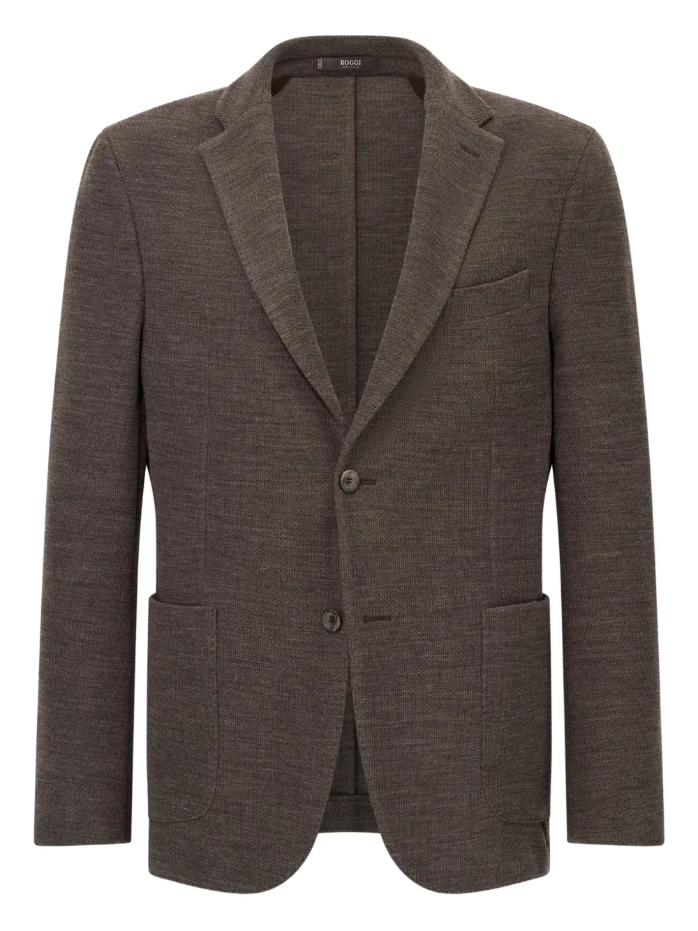 B Jersey Micro Textured Jacket in Pure Wool