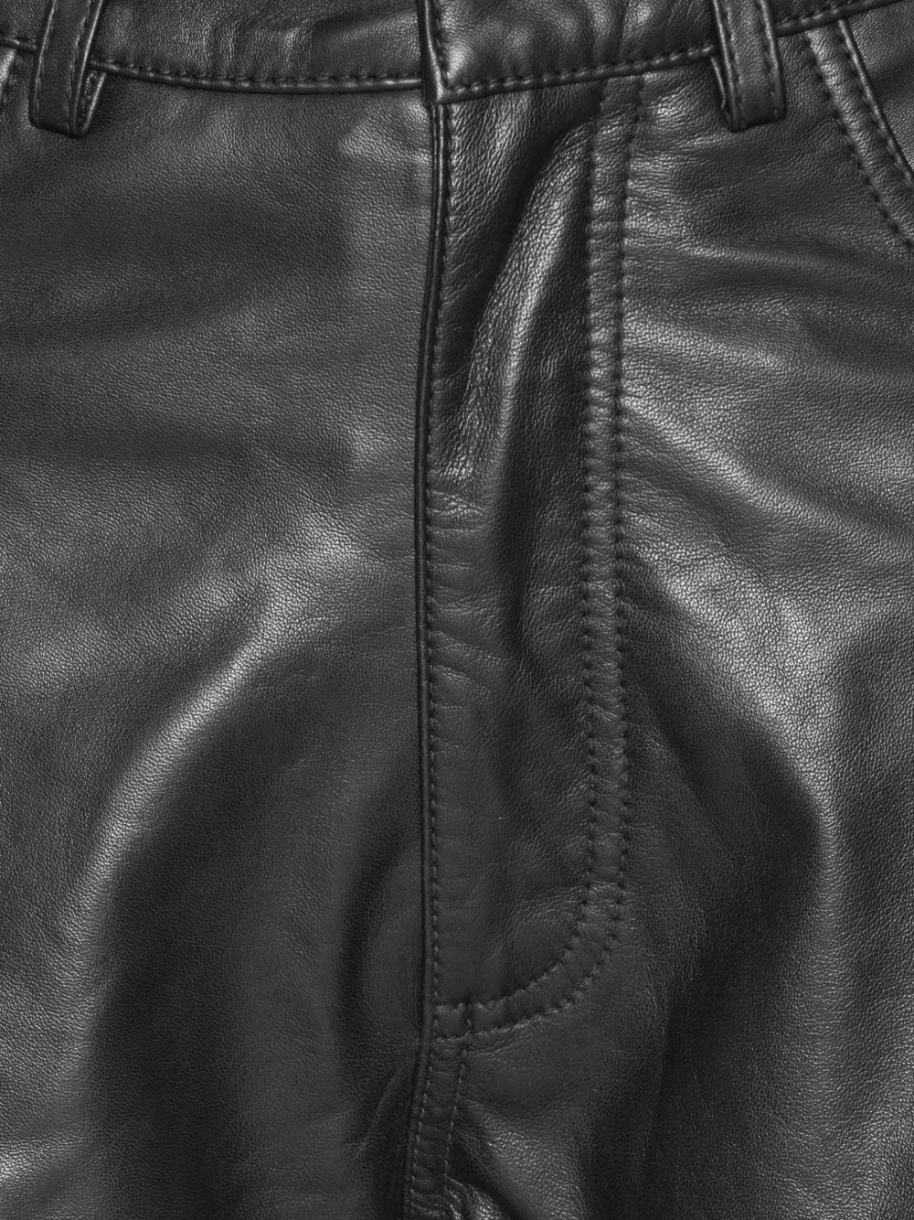 Rotate Birger Christensen Rotie Snake-effect Vegan Leather Straight-leg Pants In Black