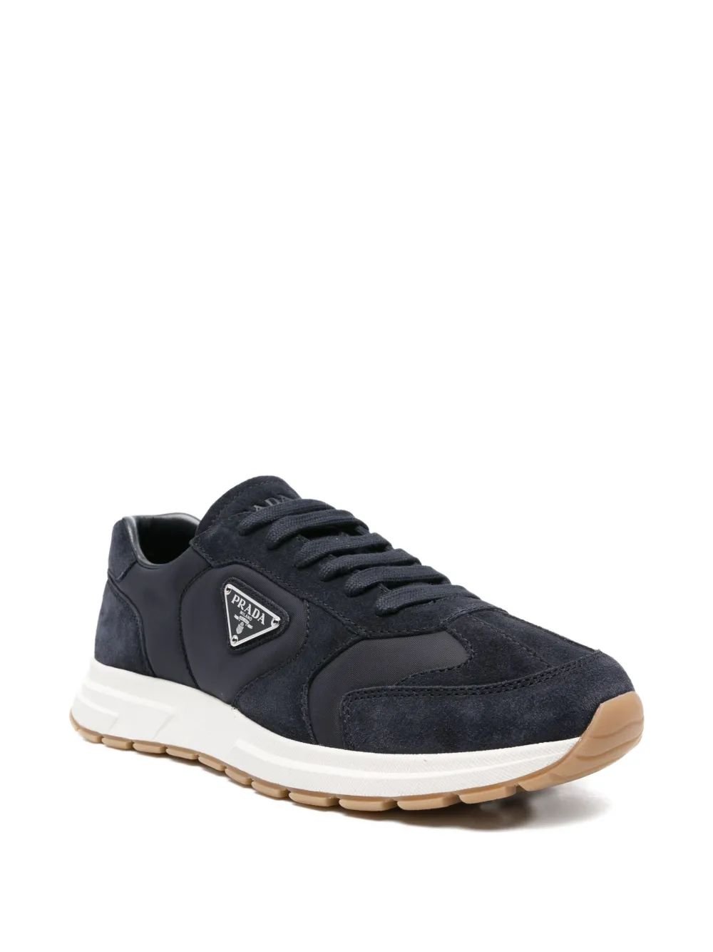 Prada Prax suède Re-Nylon sneakers Blauw