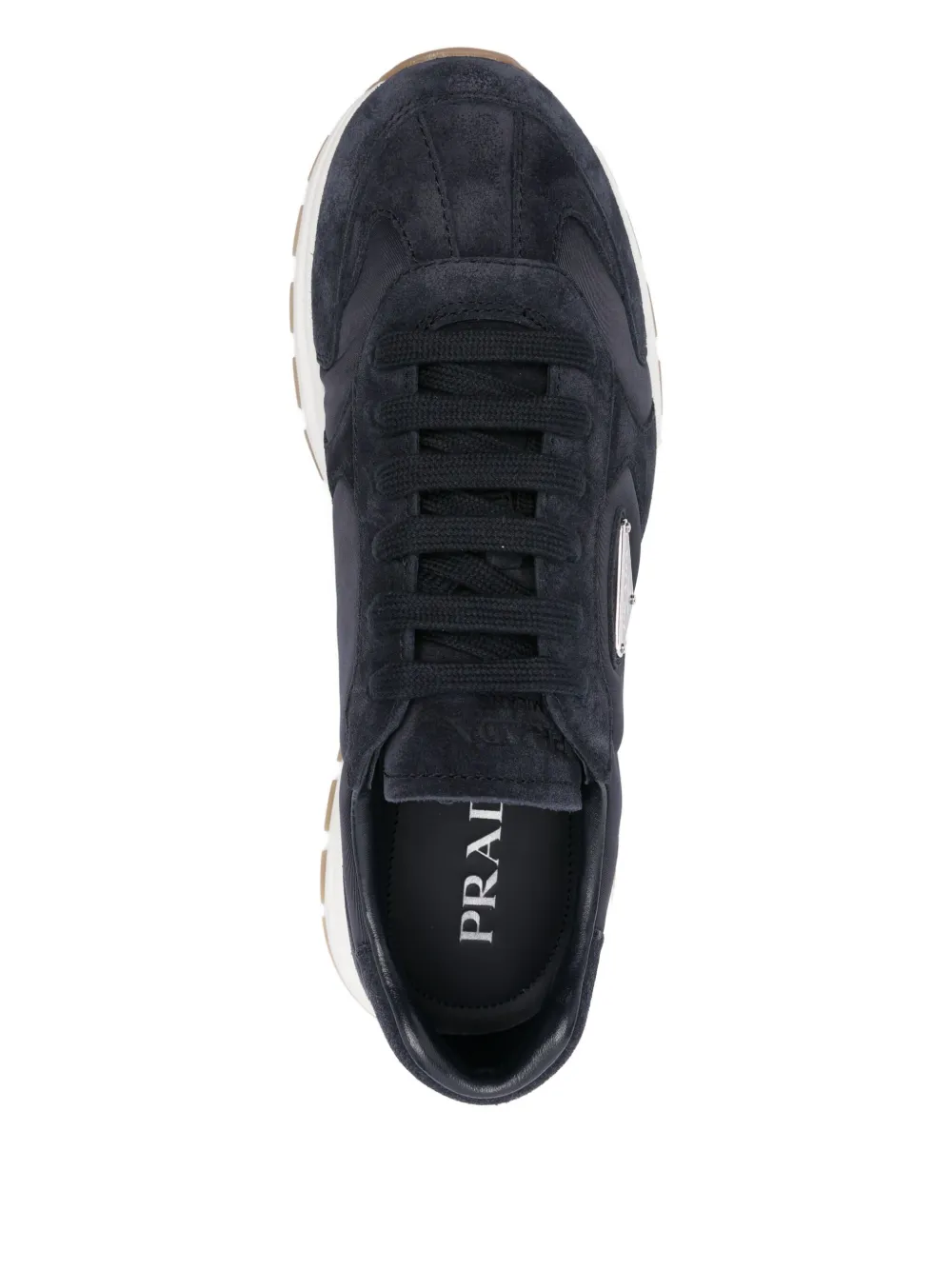 Prada Prax suède Re-Nylon sneakers Blauw