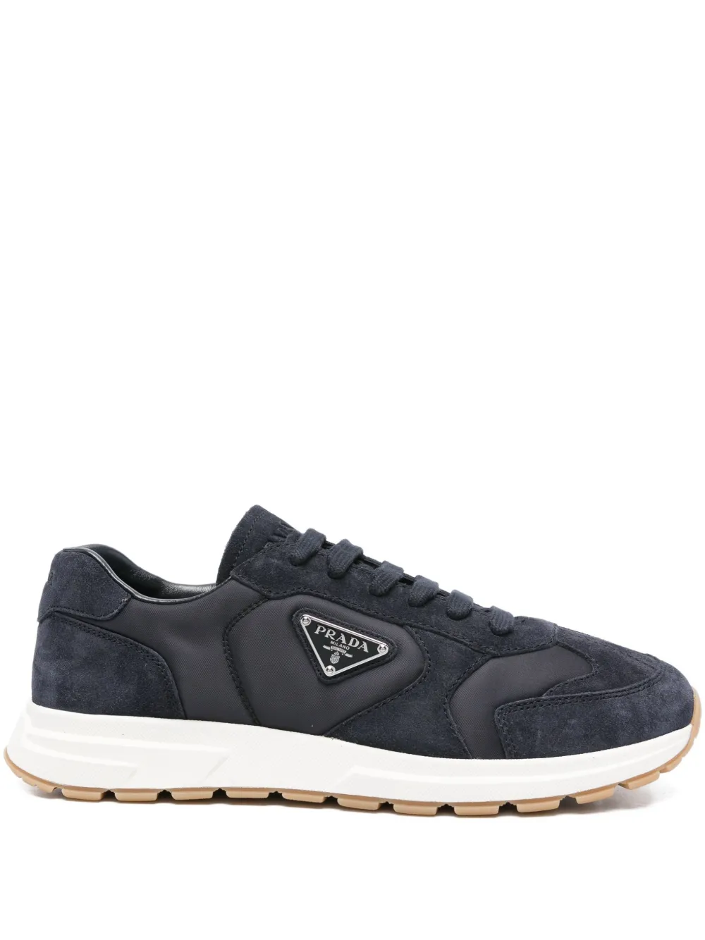 Prada Prax suede Re-Nylon sneakers Blauw