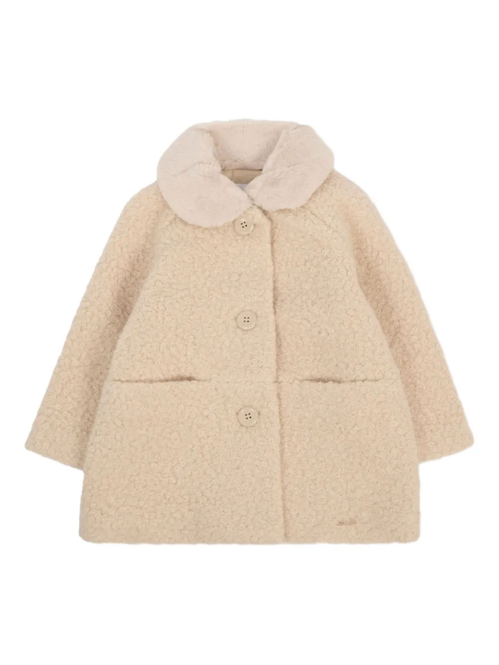 Mayoral faux-fur coat | Neutrals | Image 1