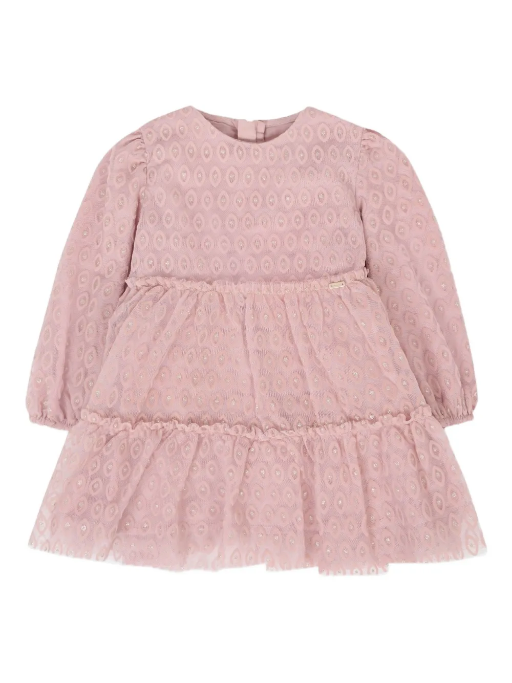 Mayoral Babies' Embroidered Tiered Dress In Pink
