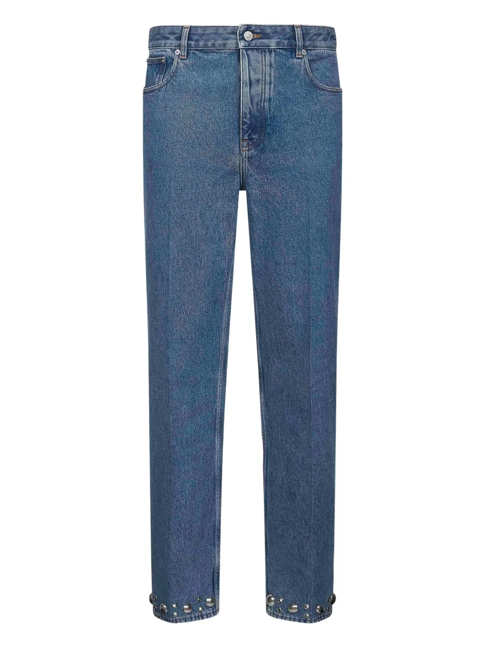 Valentino Garavani studded straight-leg jeans Blauw