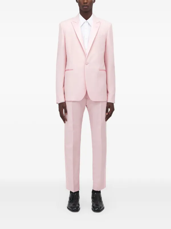 Alexander McQueen Button Blazer Pink FARFETCH BH