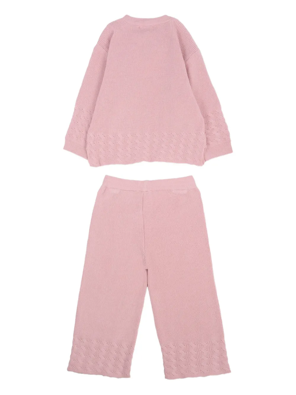 Mayoral cable-knit tracksuit set Roze