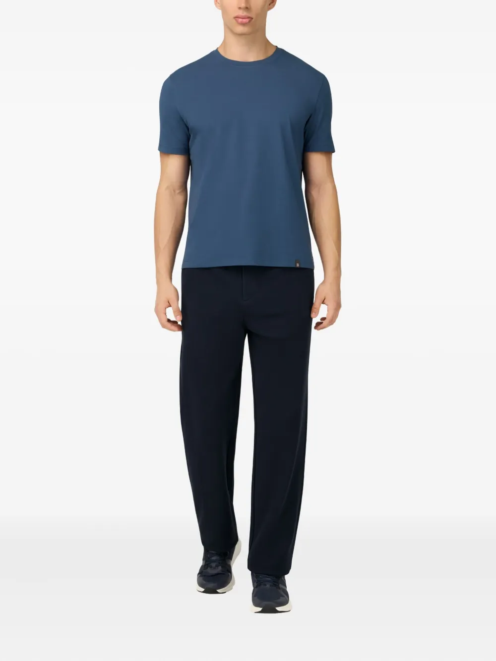 Boggi Milano T-Shirt In Stretch Supima Cotton - Blauw