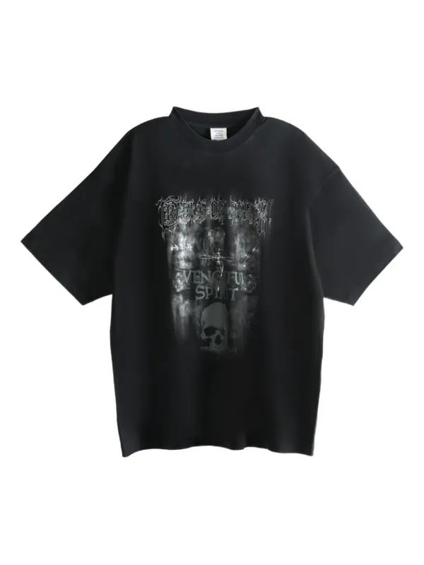 VETEMENTS ブラック Tシャツ ストーン付　サイズS VETEMENTS コットン Tシャツ | ブラック | FARFETCH JP