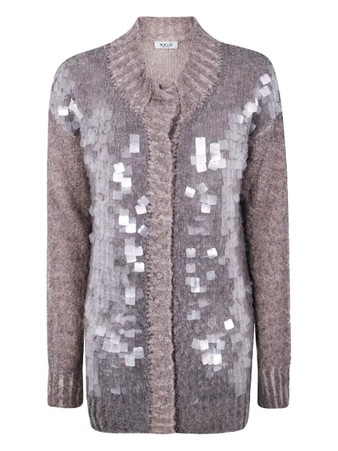 Aviù sequin-embellished wool cardigan