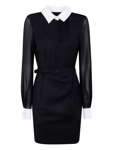 Blugirl pleated-front collared belted day dress