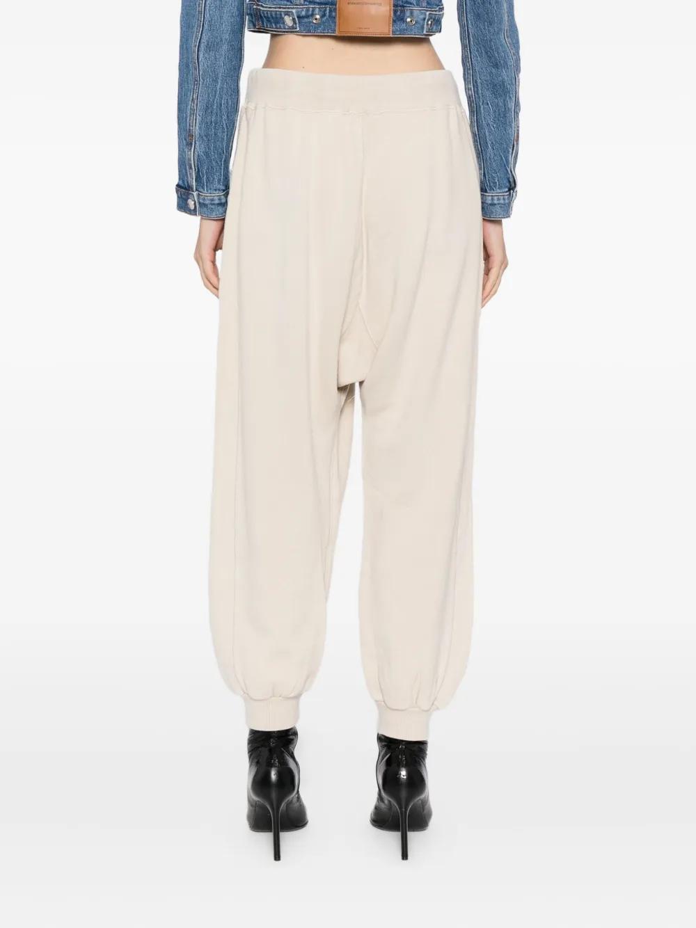 R13 Broek van katoenblend Beige