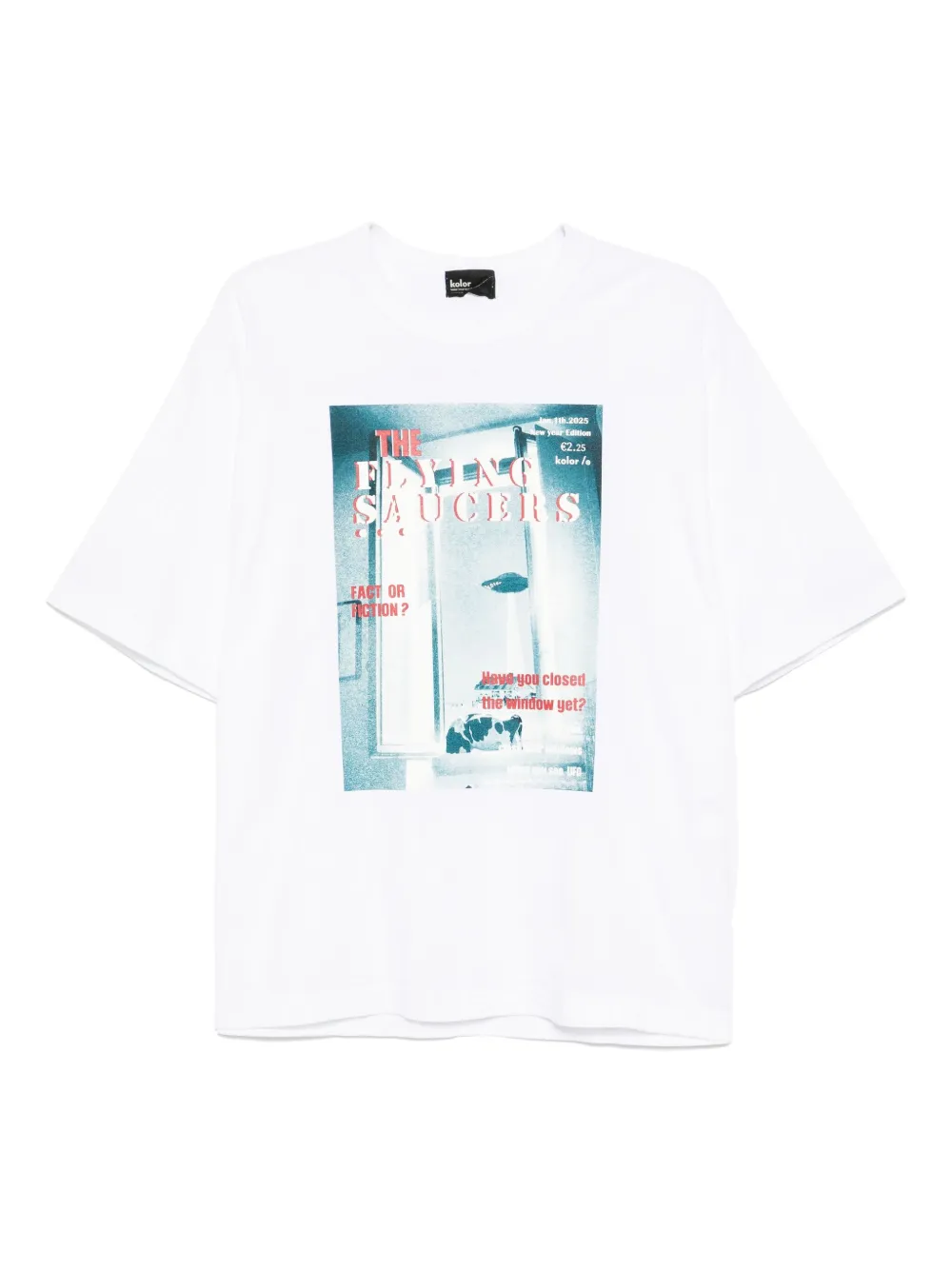 Kolor T-shirt met grafische print Wit