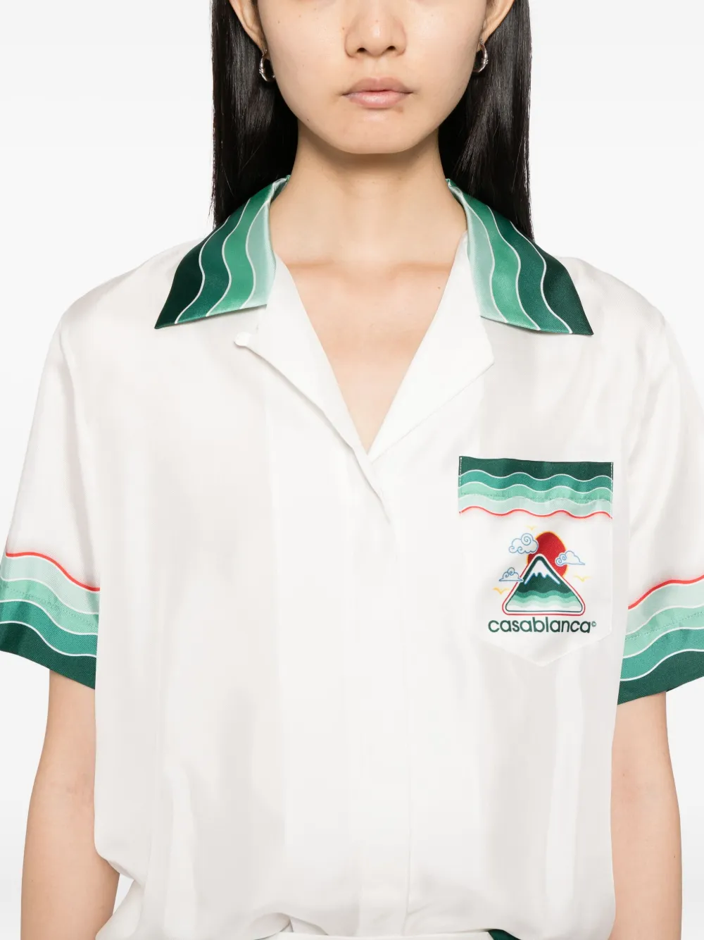 Casablanca Montagne Ondulee blouse Wit