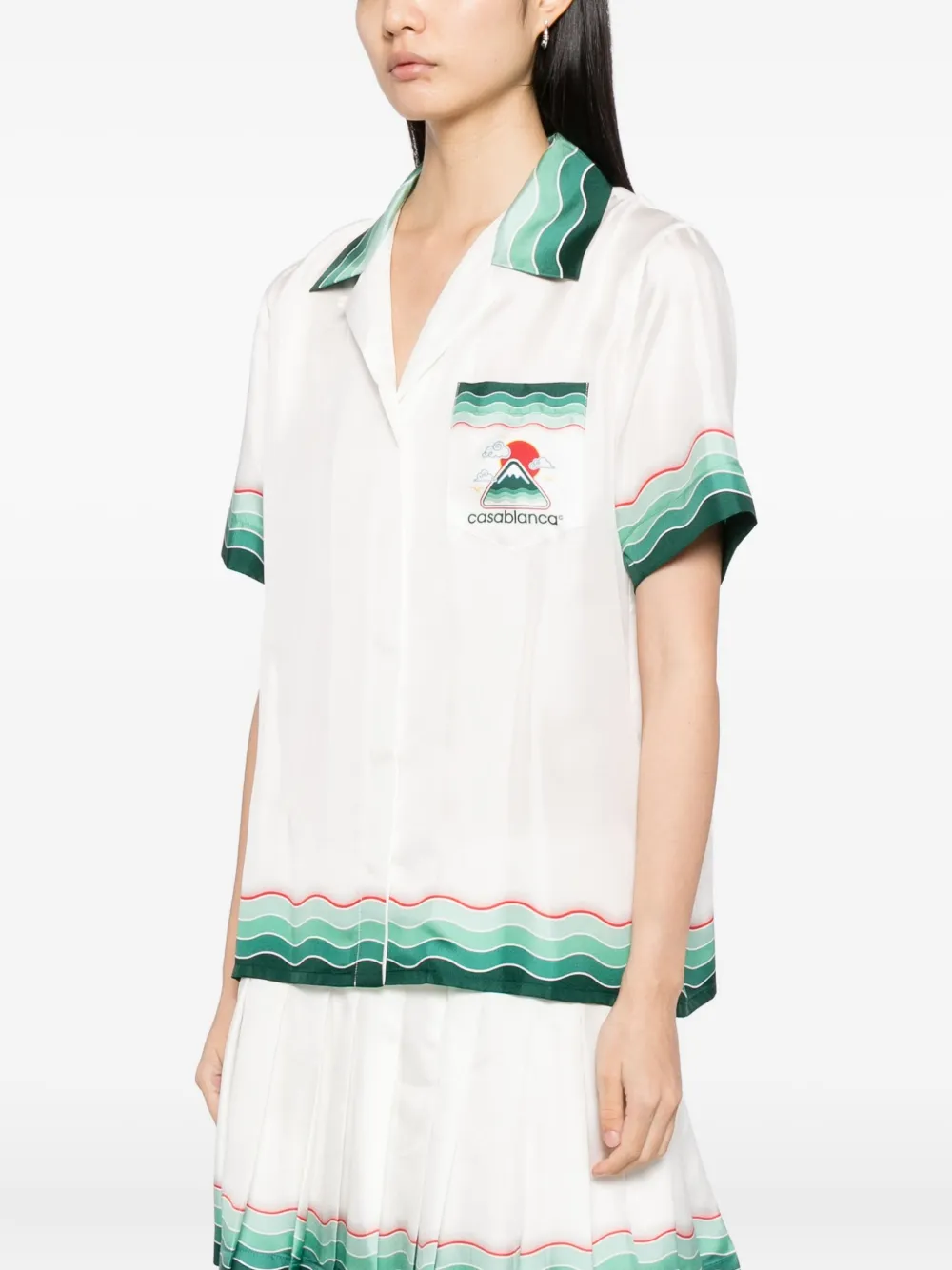 Casablanca Montagne Ondulee blouse Wit