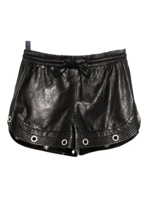R13 pantalones cortos de piel