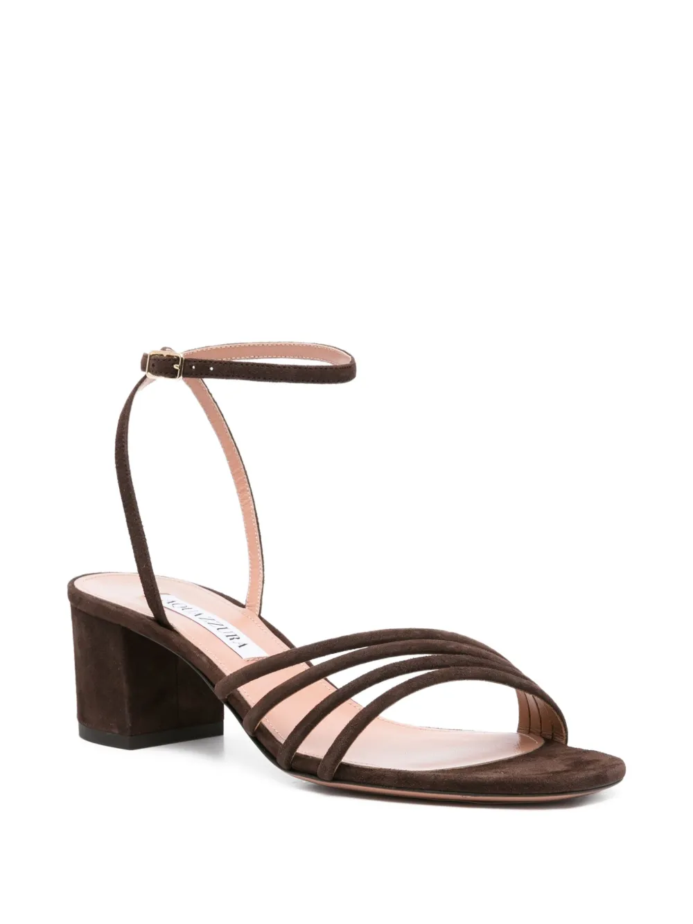 Aquazzura 50mm Latour ankle-strap leather sandals Brown