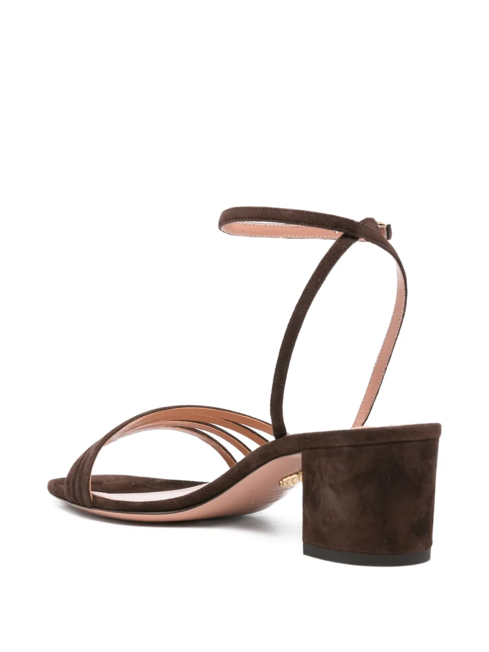 Aquazzura 50mm Latour ankle-strap leather sandals Brown