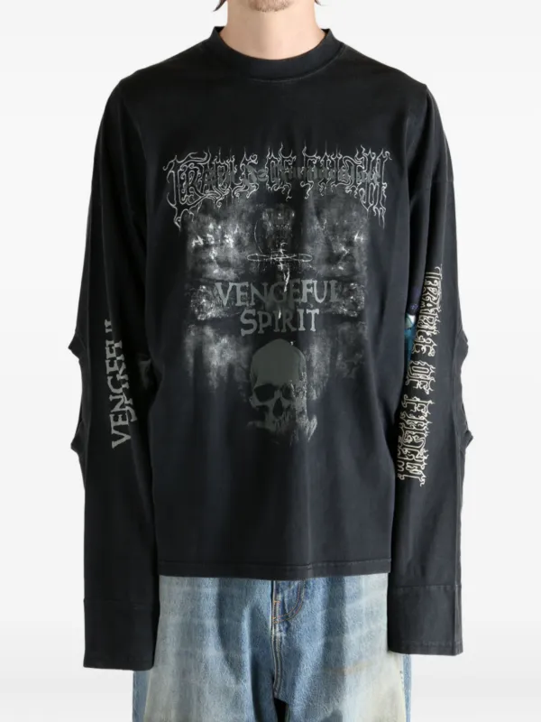 Vetements ブラック ロングスリーブ Tシャツ 【公式通販】