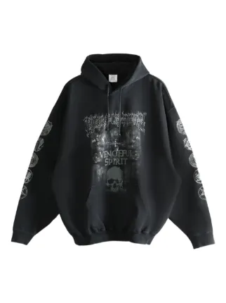 VETEMENTS Vengeful Spirit グラフィック パーカー | ブラック
