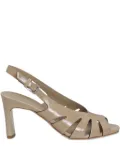 Del Carlo 75mm slingback cut-out sandals - Neutrals