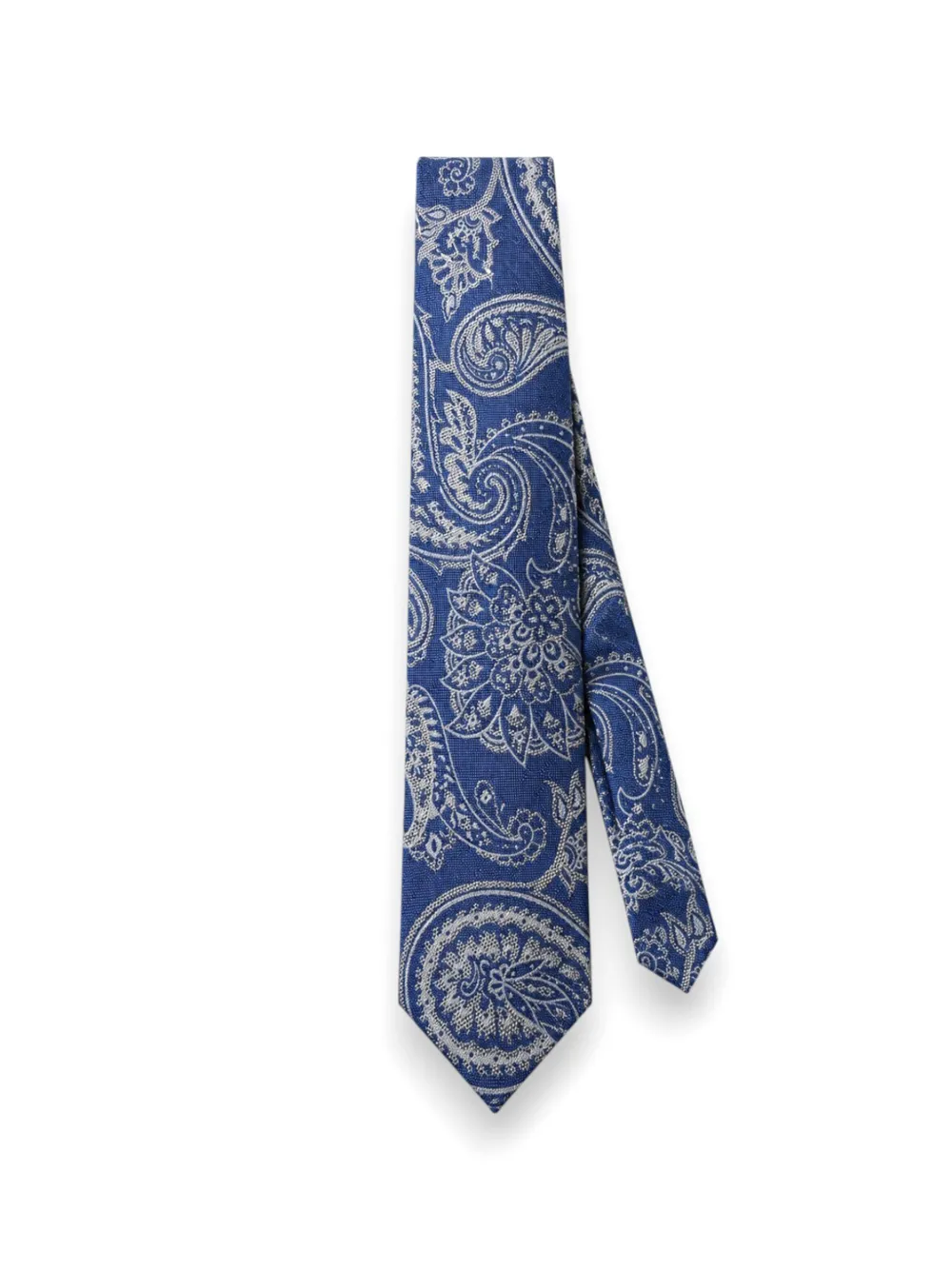 RAMON SANJURJO paisley-print pointed-tip tie - Blau