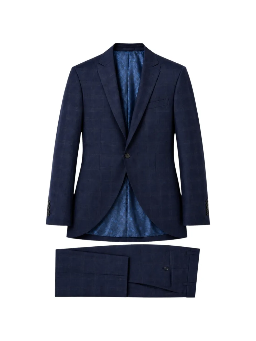ROBERTO VINCENTI check-pattern button-detail suit - Blu