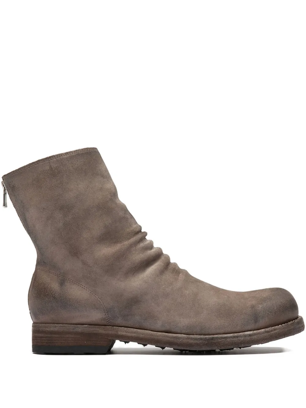 Officine Creative calf leather zip boots Grey