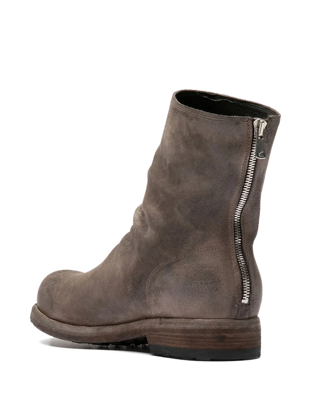Officine Creative calf leather zip boots Grey
