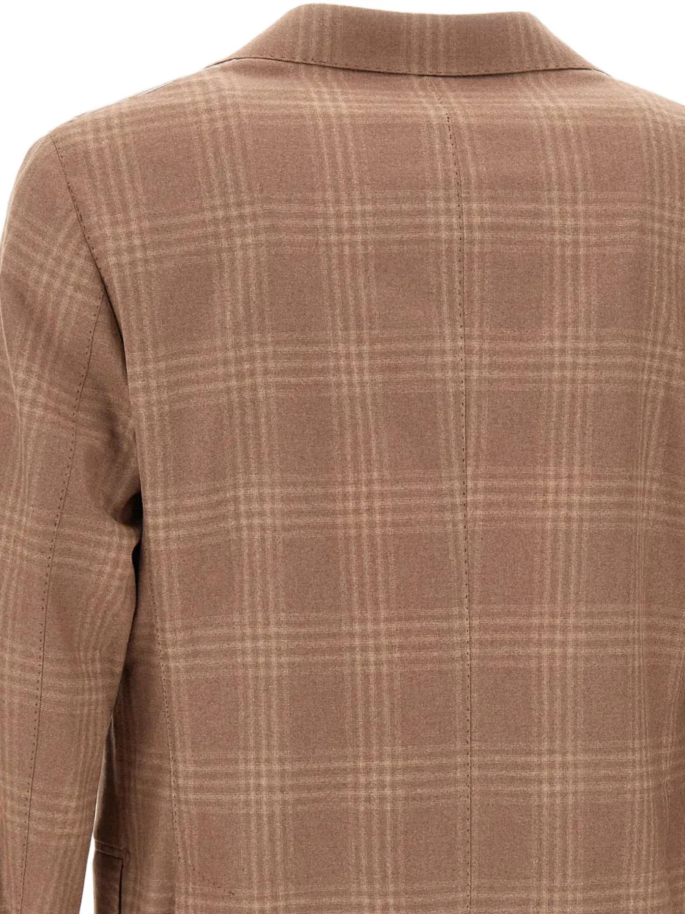 Eleventy checked narrow-lapel blazer Bruin