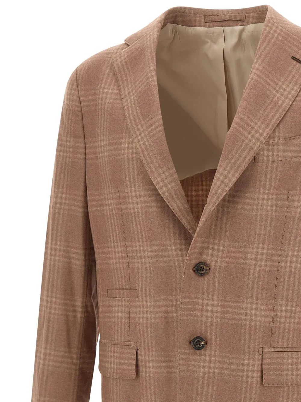 Eleventy checked narrow-lapel blazer Bruin