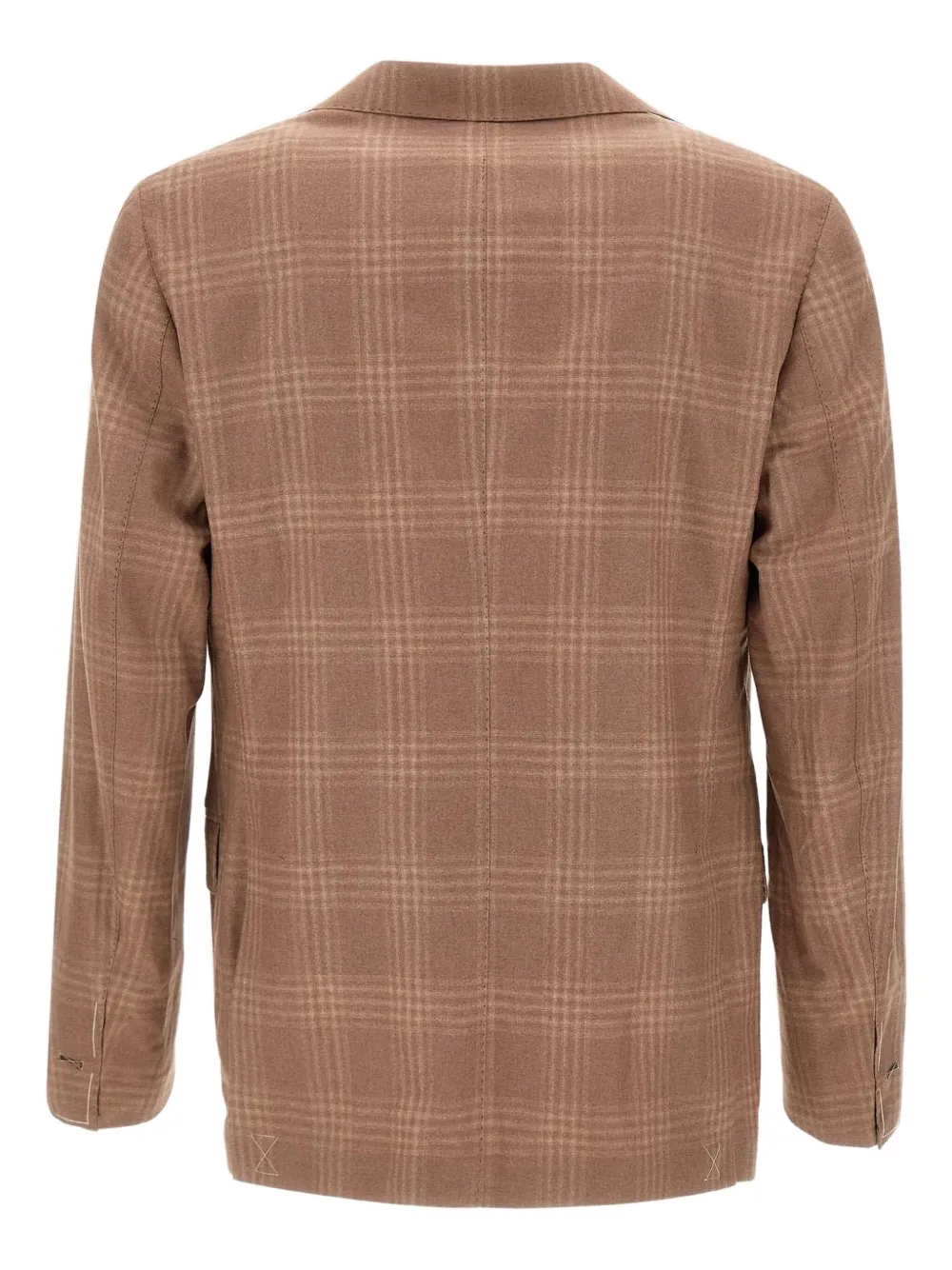 Eleventy checked narrow-lapel blazer Bruin