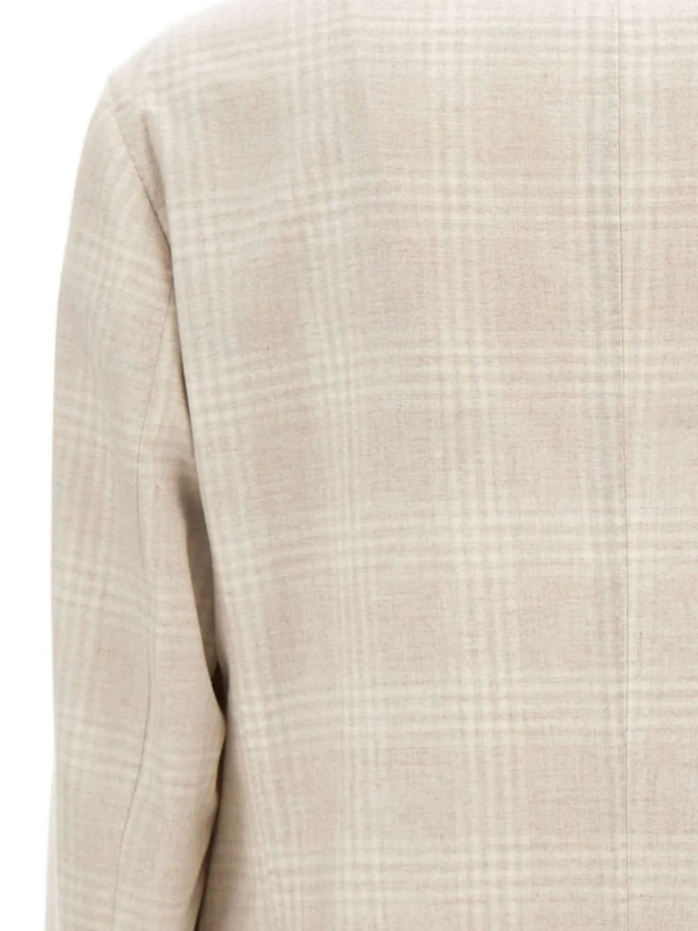 Eleventy checked narrow-lapel blazer Beige