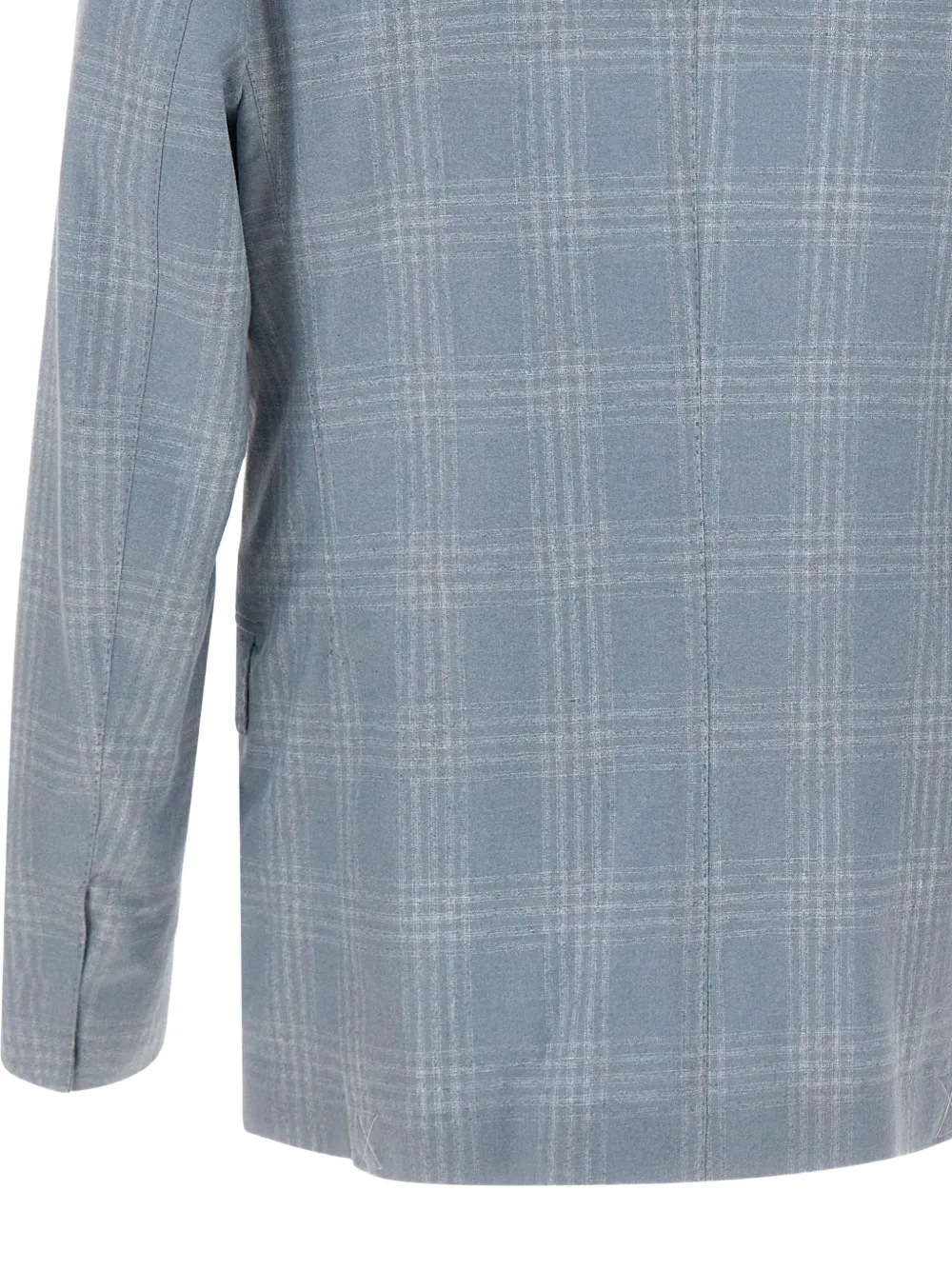 Eleventy checked narrow-lapel blazer Blauw