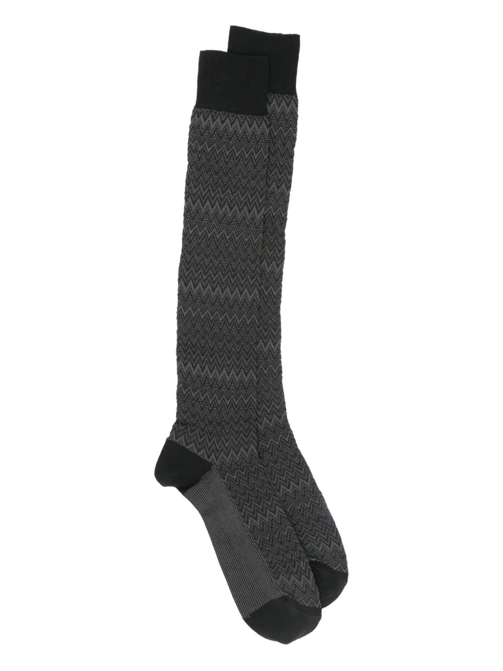 Missoni zigzag knee-high socks | Black | Image 1