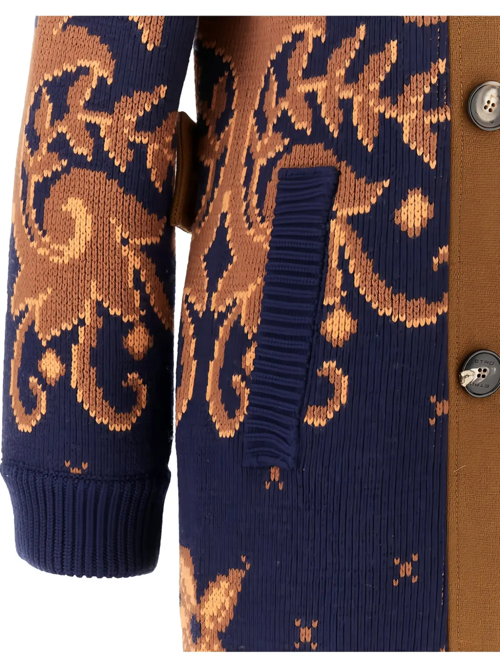 ETRO floral-pattern double-breasted coat Bruin