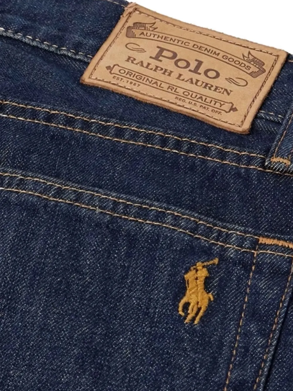 Polo Ralph Lauren Jeans met geborduurd logo Blauw