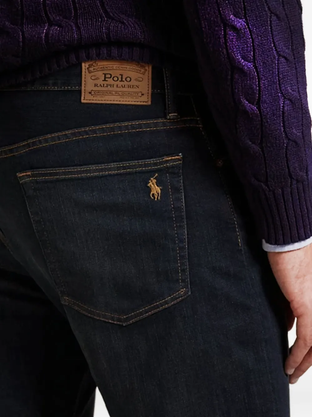 Polo Ralph Lauren logo-embroidered jeans - Blauw