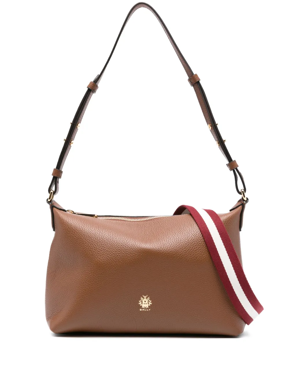 Bally Leren schoudertas Bruin