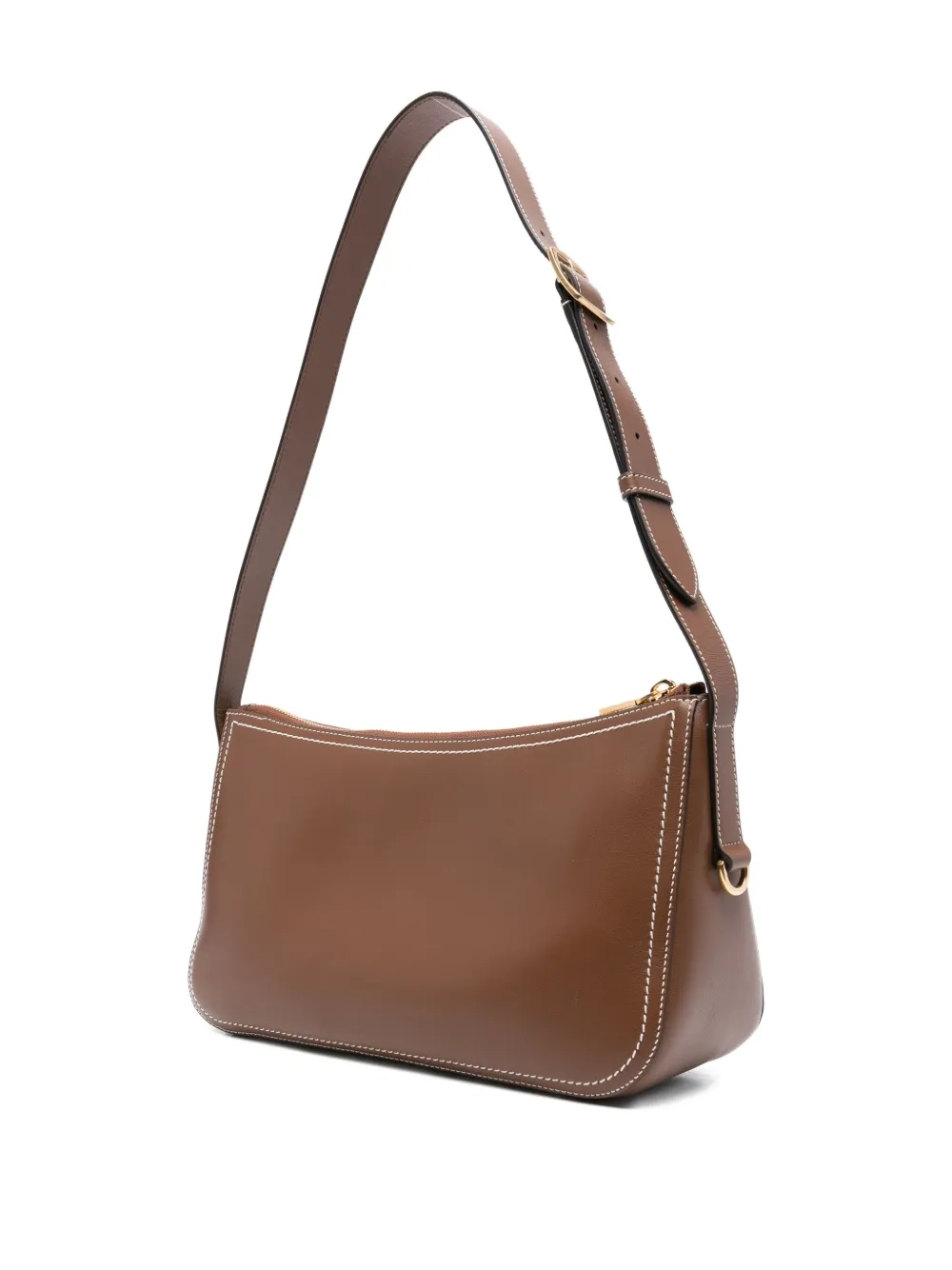 Bally Easy leren schoudertas Bruin