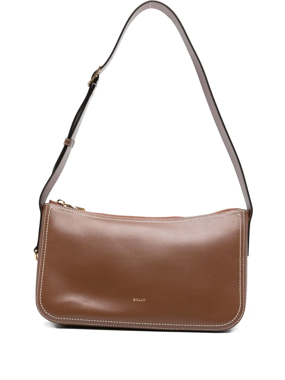 Bally Easy Leather Shoulder Bag In Brown