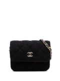 CHANEL Pre-Owned 2019 Mini CC Quilted Jersey VIP Flap crossbody bag - Black