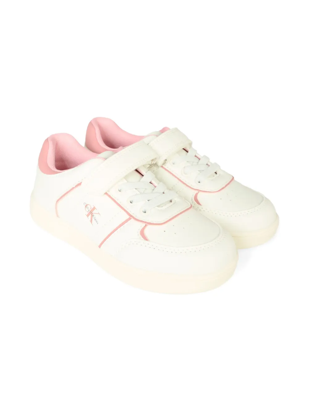 Calvin Klein Kids' Logo Sneakers In White