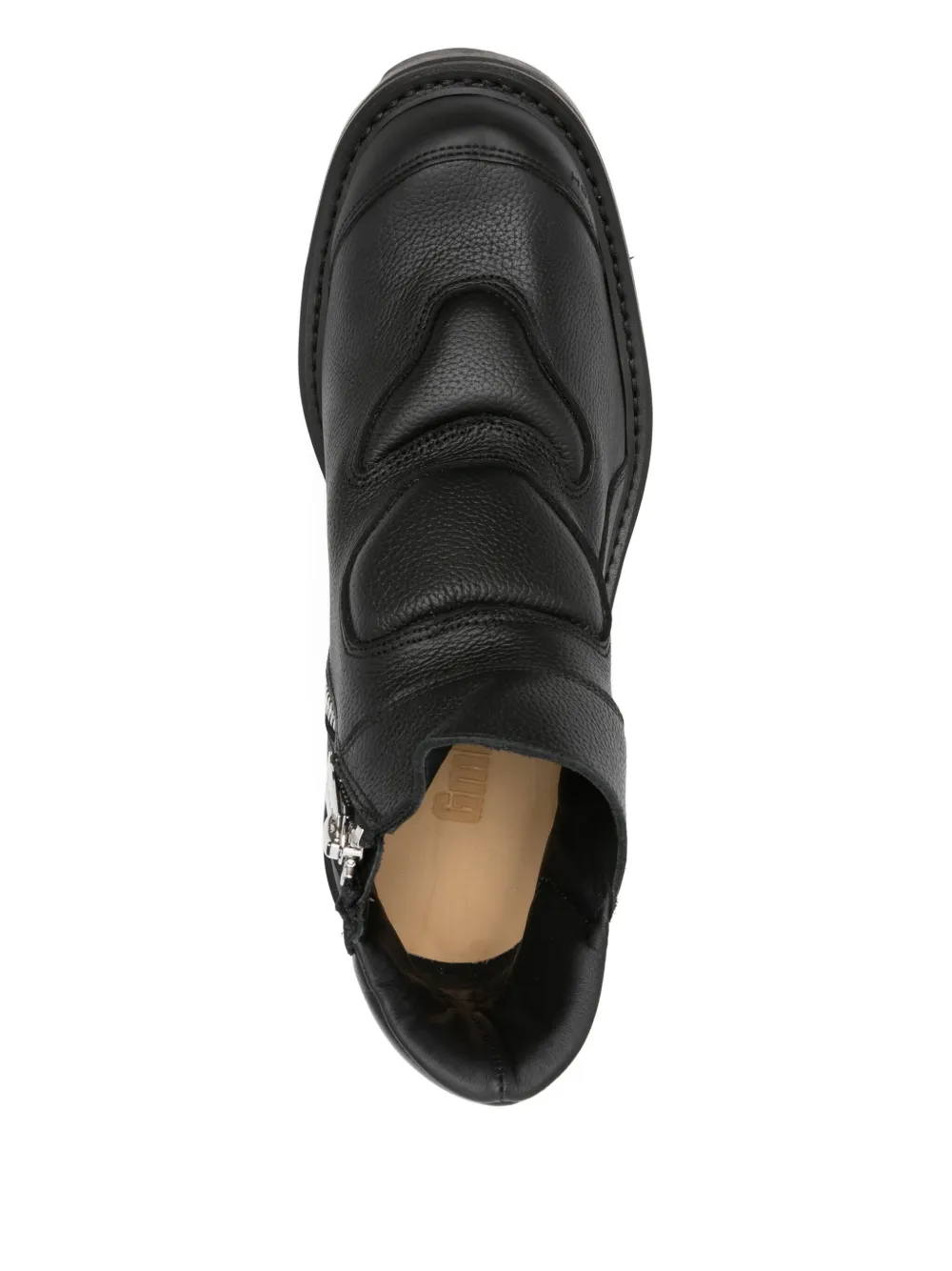 GmbH Aeon embossed leather boots Black